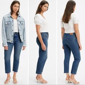 Levi’s 501® Original Cropped Women’s Jeans Charleston Fun Medium Wash W 26 L 26